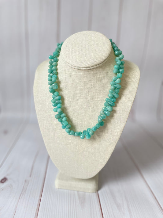 Chunky Amazonite Droplet Necklace
