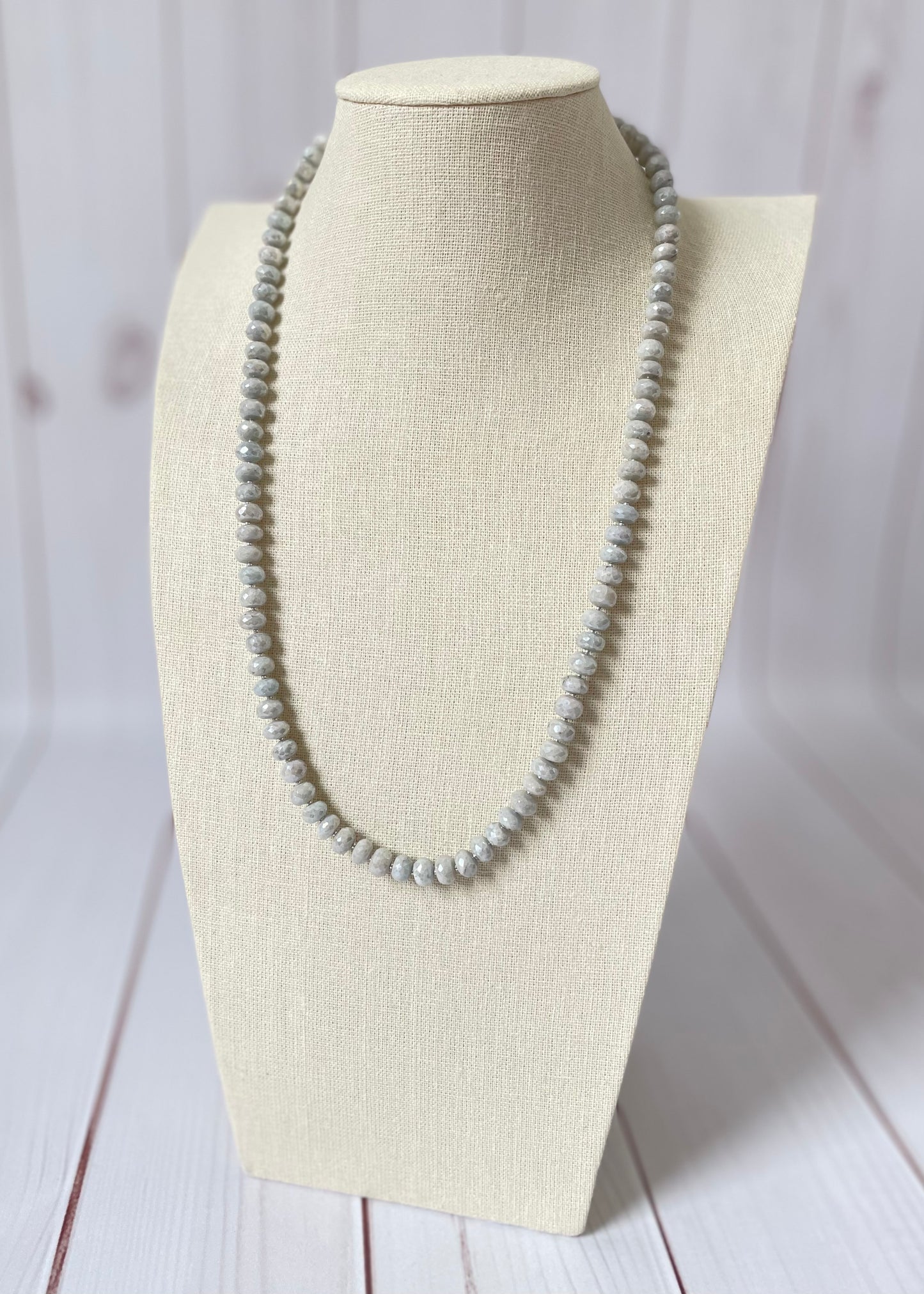 Aquamarine Rondelle Necklace