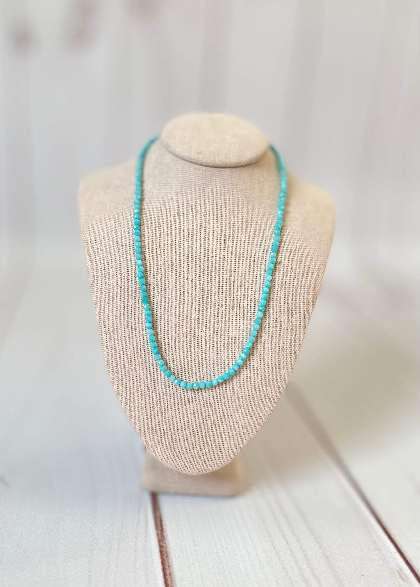 Simple Amazonite Necklace 14"
