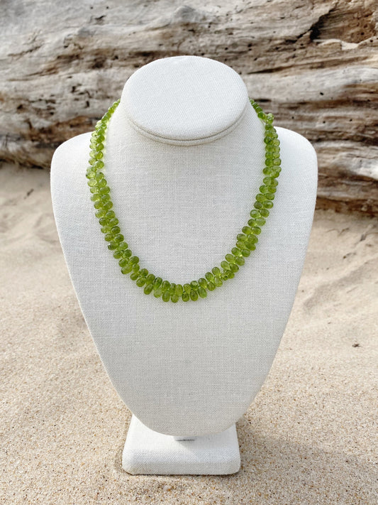 Peridot Droplet Necklace