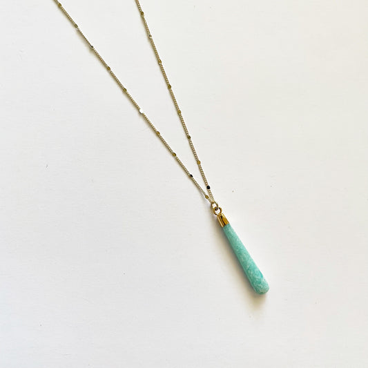 Amazonite Drop Necklace