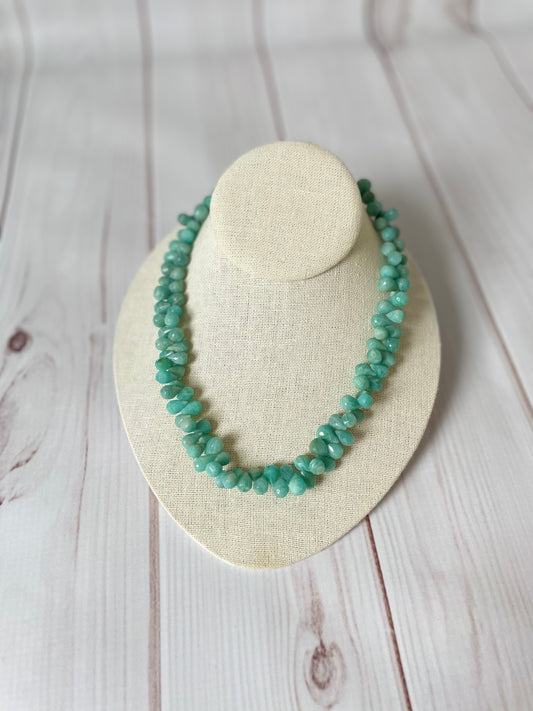 Chunky Amazonite Droplet Necklace