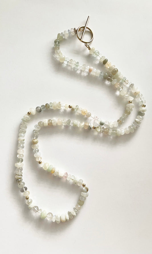 Mixed Neutral Gemstone Necklace