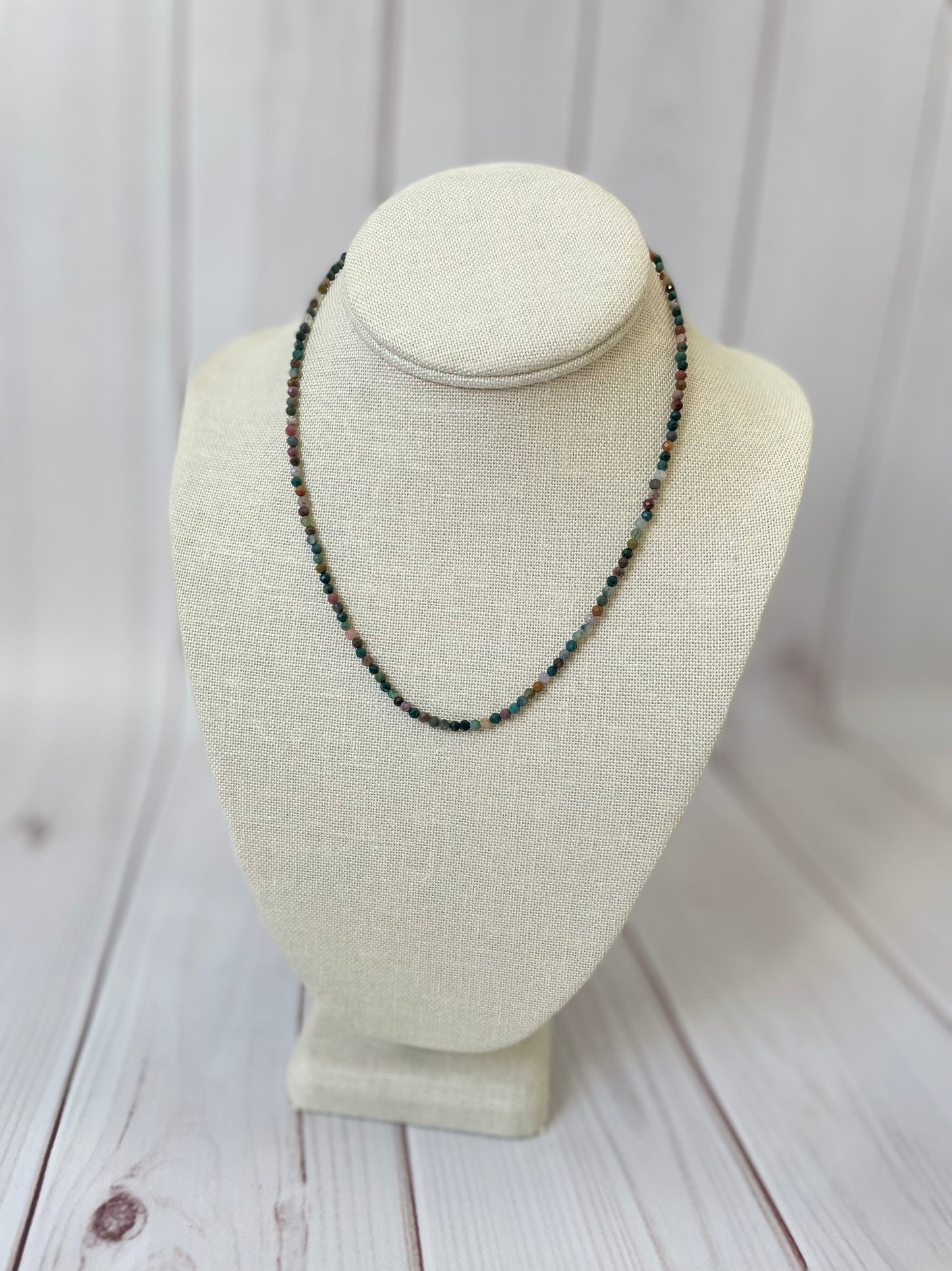 Indian Agate Necklace 16”