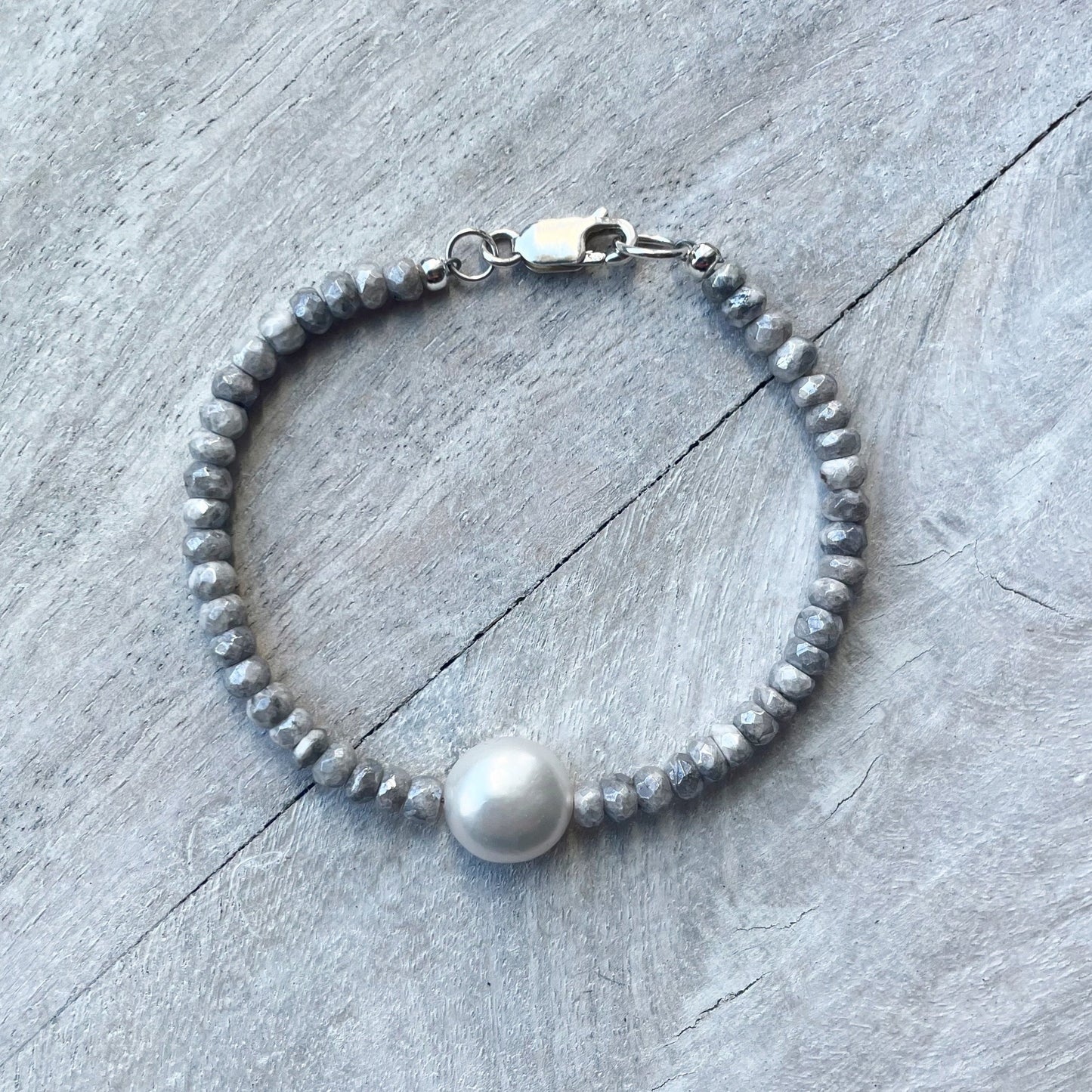 Silverite and Pearl Bracelet