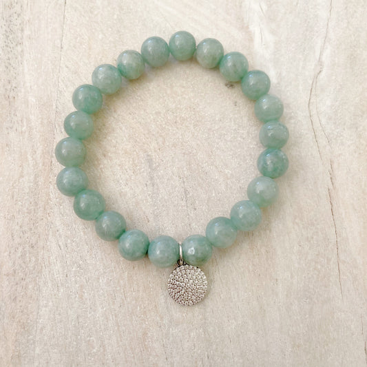 Jade and Pave Coun Bracelet