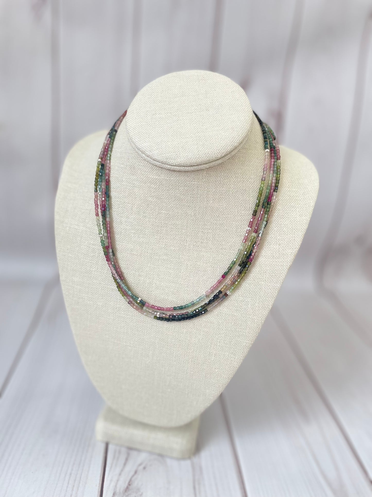 Delicate Tourmaline and Sterling Necklace