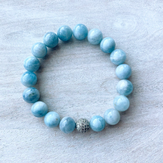 Aquamarine Pave Bracelet