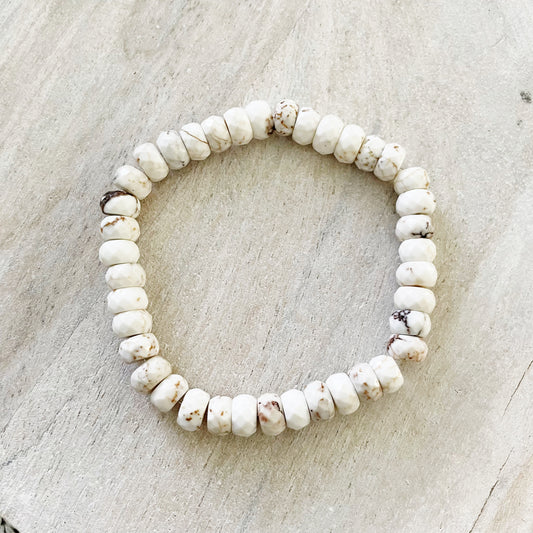 Magnesite Rondelle Bracelet