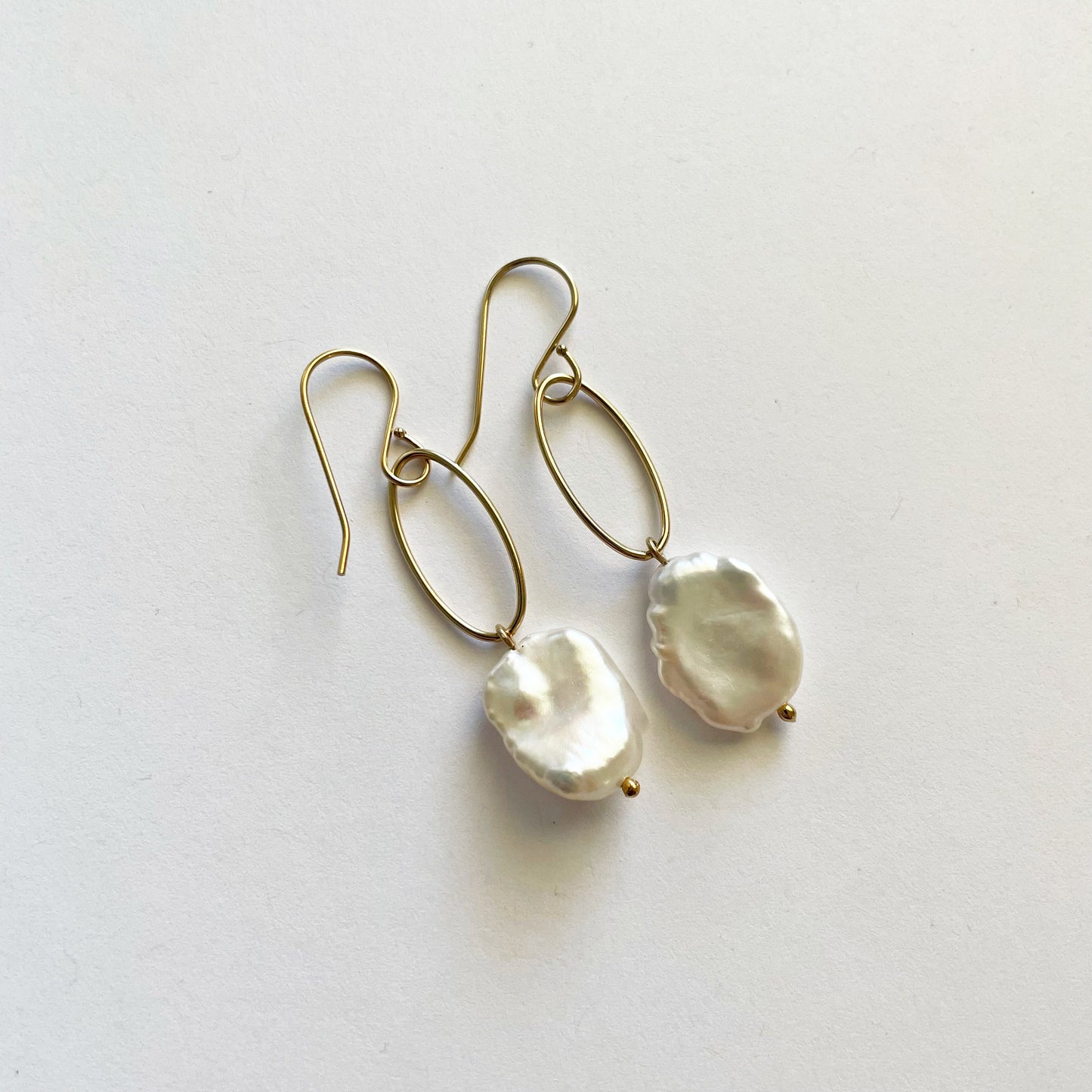 Petal Pearl Loop Earrings