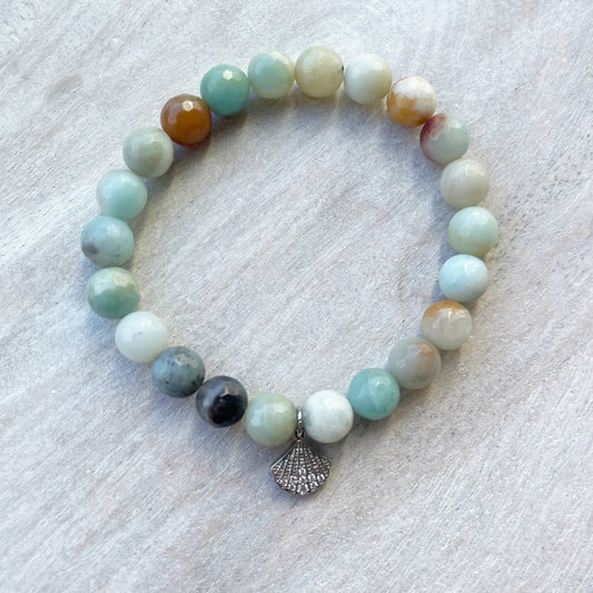 Amazonite Shell Bracelet