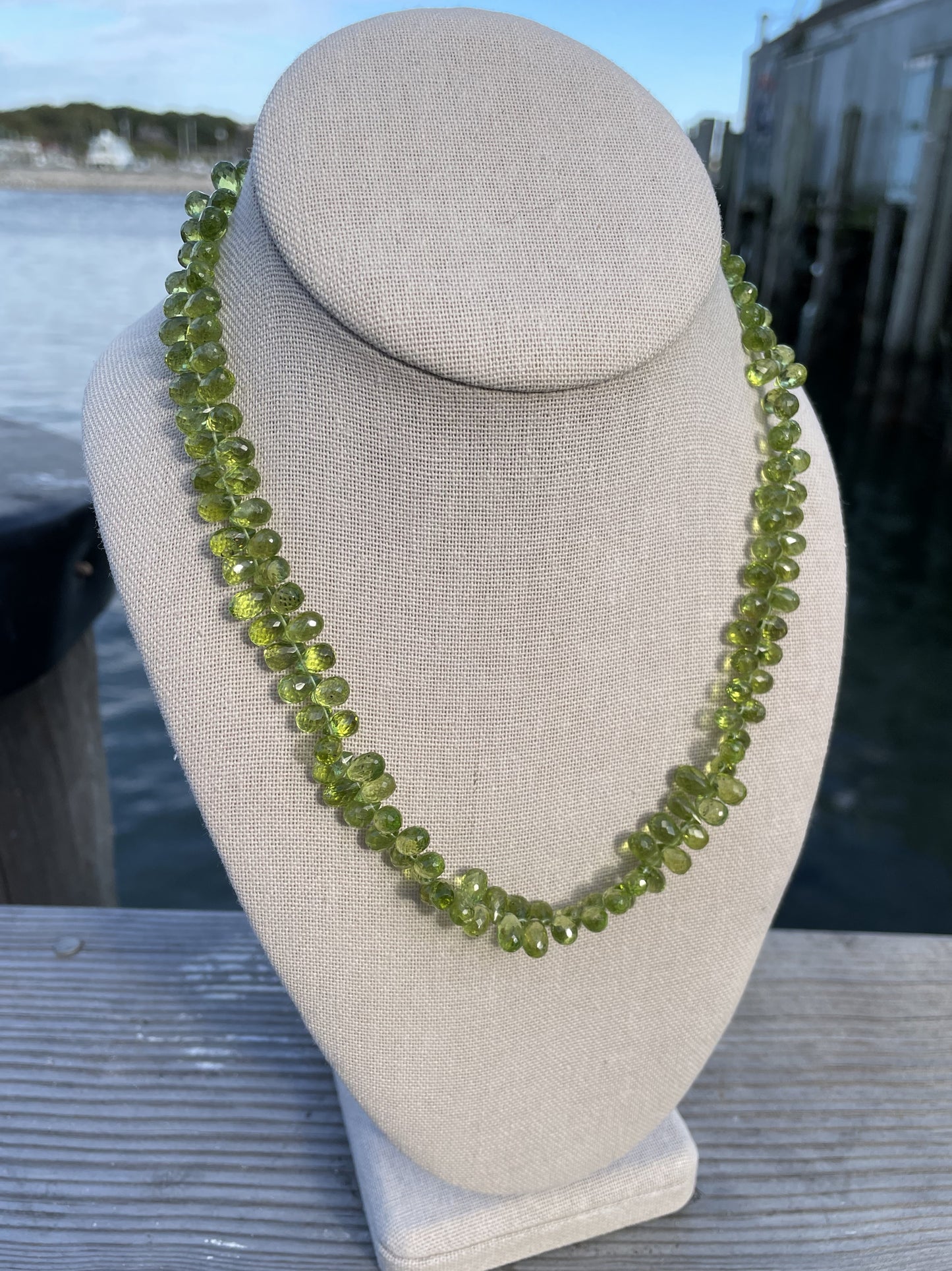 Peridot Droplet Necklace